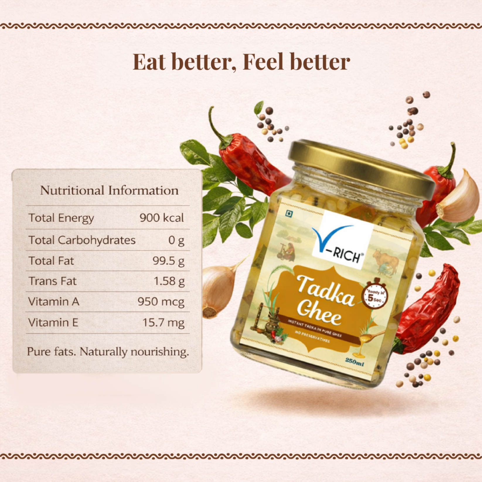 Eat better, feel better — nutritional info